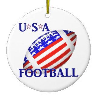 USA Football (2) With Text Ornaments
