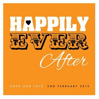 'happily ever after' personalised print by jg artwork
