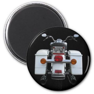 White Harley em Fridge Magnet