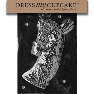 Dress My Cupcake Chocolate Candy Mold, Bunny with Flowers Piece 1, Easter Kitchen & Dining