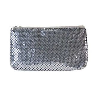 New Mesh Change Purse with Zipper Enclosure Sil #207PO Shoes