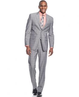 Sean John Grey Plaid Suit Big and Tall   Suits & Suit Separates   Men