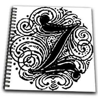 db_14234_1 Sandy Mertens Monograms   Fancy Letter Z   Drawing Book   Drawing Book 8 x 8 inch