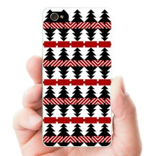 christmas trees repeating pattern phone case by flaming imp