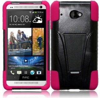 LF Hybrid Dual Protection Case With Stand, Lf Stylus Pen and Screen Wiper Bundle Accessory for (Sprint) HTC Desire 601 Zara (Red / Black) Cell Phones & Accessories