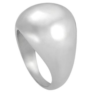 Silvertone High Polish Dome Ring Fashion Rings