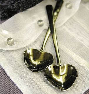 set of six heart shaped teaspoons by gerties