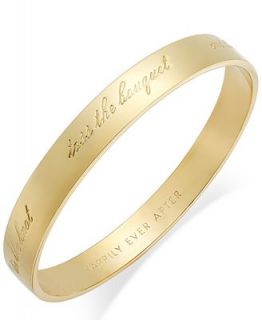 kate spade new york Gold Tone Happily Ever After Bridal Idiom Bangle Bracelet   Fashion Jewelry   Jewelry & Watches