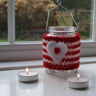 love heart candle holder and cosy by sparks living