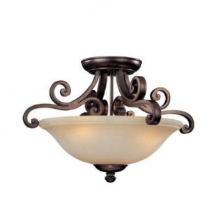 Dolan Designs 1085 207 3 Light Semi Flush Mount Ceiling Fixture from the Brittany Collection, Deep Bronze   Close To Ceiling Light Fixtures  