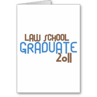 Law School Graduate 2011 (Retro Blue) Cards