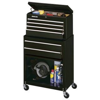 Stack-On 6-Drawer Chest/Cabinet Combo — Black, Steel, Model# SCBLK-600-DS  Tool Chests