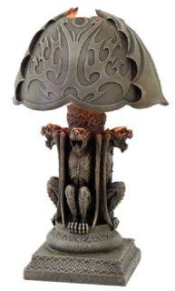 Gothic Four Gargoyles Night Table Lamp With Shade Statue Resin Figurine   Collectible Figurines