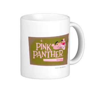 Pink Panther Vintage Shot on Olive Coffee Mugs