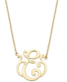 Giani Bernini 24k Gold over Sterling Silver Necklace, J Initial Pendant   Necklaces   Jewelry & Watches