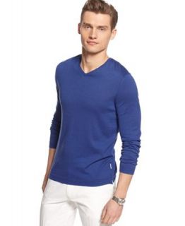 Calvin Klein Sweater, Slim Fit V Neck Sweater   Sweaters   Men