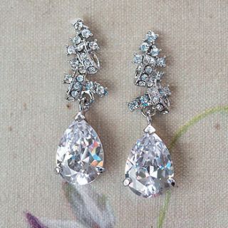 crystal chunky stone drop earrings by anusha
