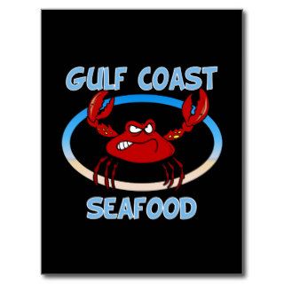 Funny Gulf Coast Seafood Post Cards