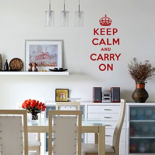 keep calm and carry on wall sticker quote by spin collective