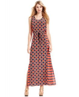 MICHAEL Michael Kors Dress, Sleeveless Printed Maxi   Dresses   Women
