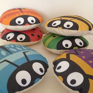 childrens round bug cushions by halfpinthome