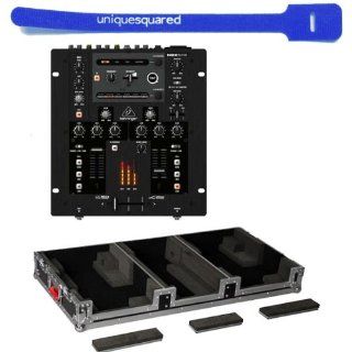 Behringer NOX202 2 Channel DJ Mixer and USB Audio Interface w/ DJ Coffin Case & Cable Tie Musical Instruments