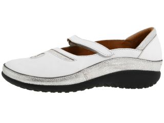 Naot Footwear Matai White Leather/Silver Suede
