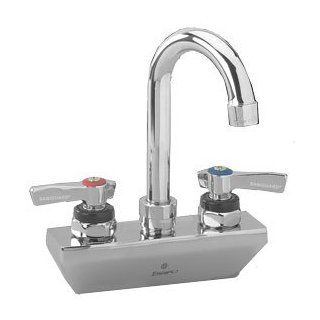 CHG Encore Wall Mount Backsplash Faucet with 4" Centers and 3 9/16" Swivel Gooseneck Spout   KN45 4000   Faucet Spouts And Kits  