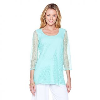 Slinky Brand Crochet Tunic with Attached Tank