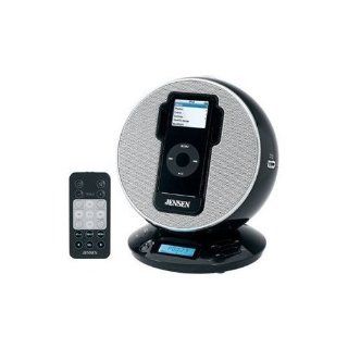 Jensen JIMS 195 BK Docking Digital Music System/Alarm Clock for iPod and  Players (Black)   Players & Accessories