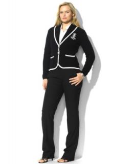 Lauren by Ralph Lauren Plus Size Thelred Crested Blazer, Aaron Blouse & Heidi Pants   Suits & Separates   Plus Sizes