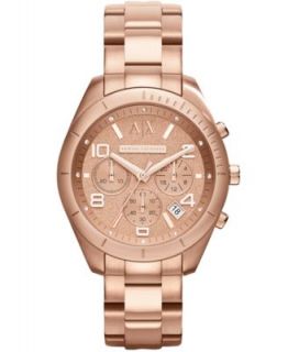 AX Armani Exchange Watch, Womens Chronograph Rose Gold Tone Stainless Steel Bracelet 40mm AX5403   Watches   Jewelry & Watches