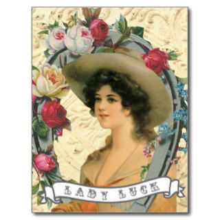 Vintage western cowgirl photo postcard