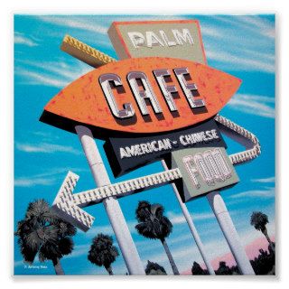 Palm Cafe on Route 66 Poster