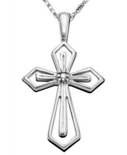 14k White Gold Charm, Crucifix Charm   Jewelry & Watches
