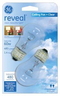 Ge Reveal Ceiling Fan Light Bulb   Incandescent Bulbs  