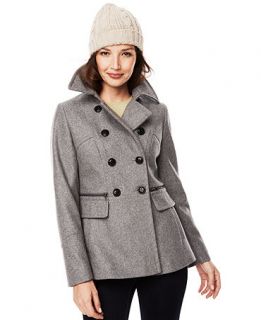 DKNY Coat, Double Breasted Wool Blend Pea Coat   Coats   Women