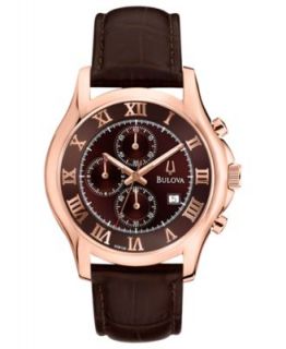 Bulova Mens Brown Leather Strap Watch 41mm 96A108   Watches   Jewelry & Watches