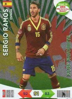 Adrenalyn XL Road To 2014 World Cup Brazil#196 Sergio Ramos Fans Favourite Toys & Games