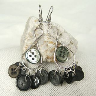 handmade chandelier style button earrings by button it
