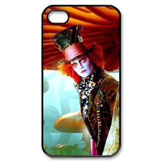 Personalized Alice in Wonderland Protective Snap on Cover Case for iPhone 4/4S AIW196 Cell Phones & Accessories