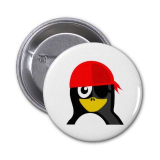 Pirate Penguin Pinback Button