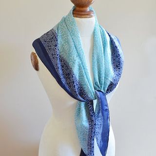 turquoise mosaic silk scarf by highland angel