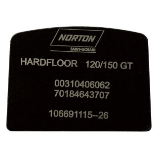 Norton Abrader Metal Bond Diamond Tool — 3-Pk., Rectangle Segment, FGW HardFloor QCS, 120/150 Grit, Black, Model# 70184643707  Concrete Grinders