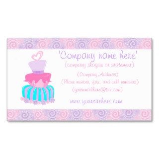 Romantic Whimsical Cake Business Card
