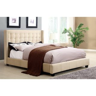 Furniture of America Mazi Modern Nailhead Trim Queen Platform Bed Furniture of America Bedroom Sets