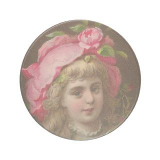 The Pink Rose Flower Nature Fairy Coasters