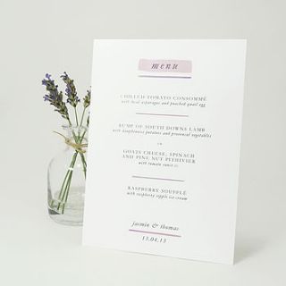 let's celebrate menu single sided by style & joy