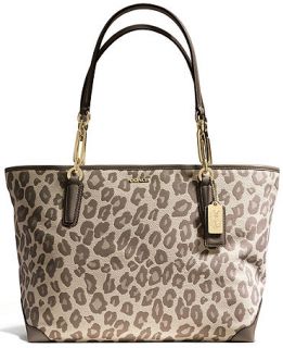 COACH MADISON EAST/WEST TOTE IN OCELOT JACQUARD   COACH   Handbags & Accessories