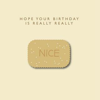 'hope your birthday is really nice' card by loveday designs